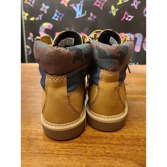 Timberland Heritage 6" Boy Toddler Sz 10 Waterproof Camo Plaid Leather Boot - Picture 3 of 12